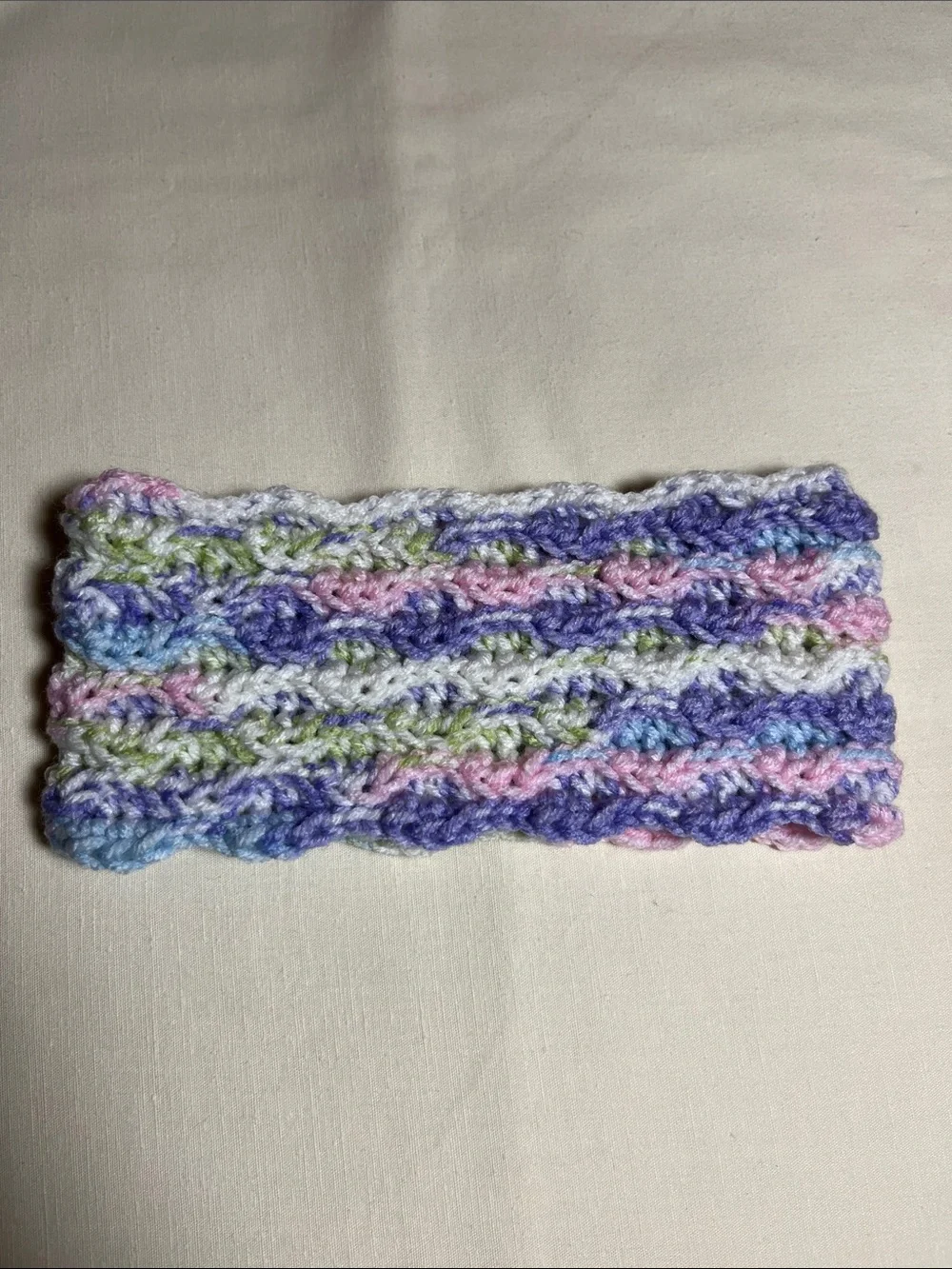 Hand Crafted Kids Crochet Ear-warmer in Purple, Pink, Blue, Green, White